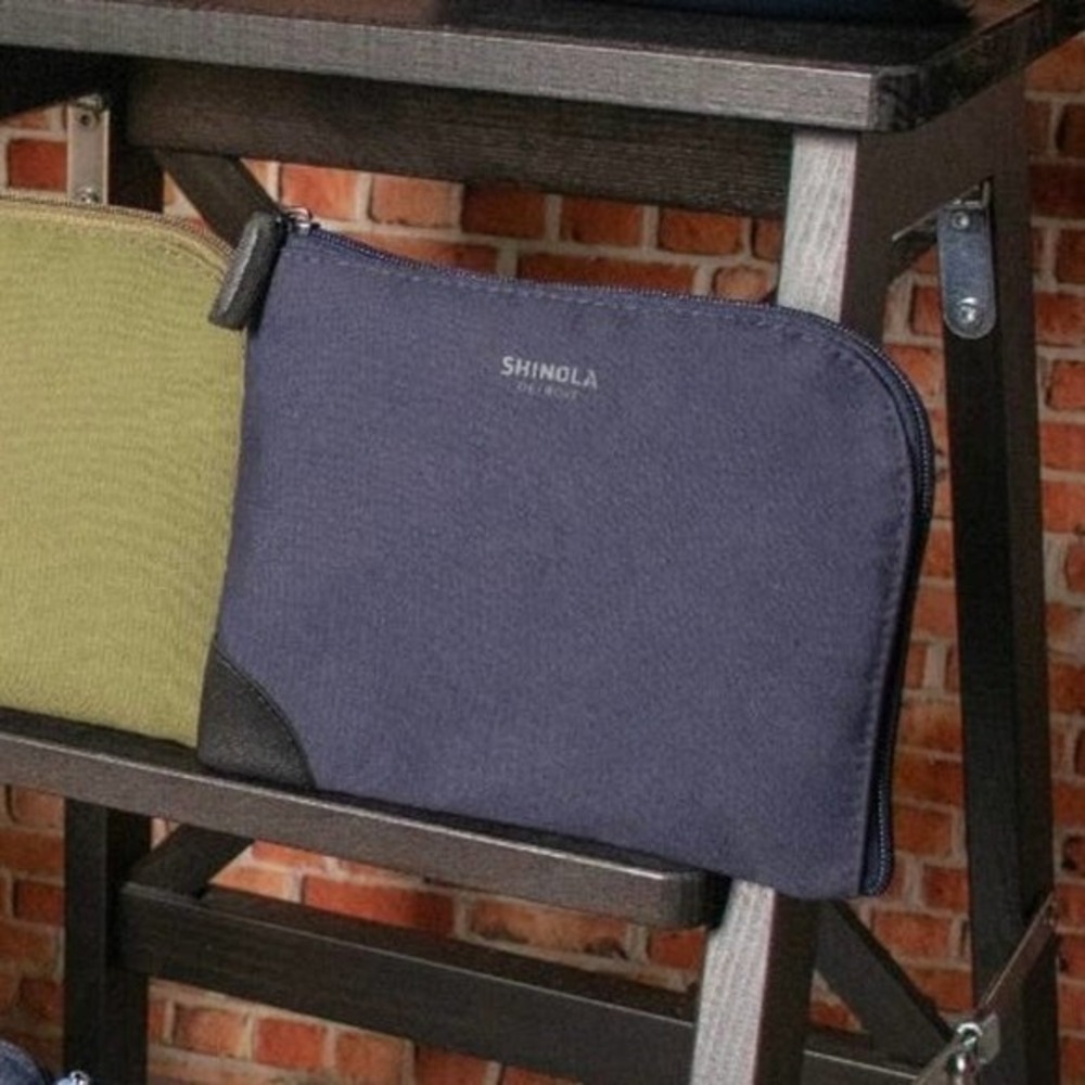 Shinola x American Airlines Navy Blue Canvas Amenity Kit Bag Zip Pouch